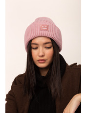 Вовняна шапка SHP-220712 Рожевий Пудровий