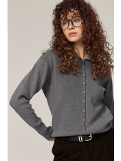 Светр вільний KOF-261008 one size Сірий Світло-сірий Світло-сірий one size