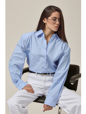 Сорочка однотонна  RA-1066 one size Блакитний Блакитний one size