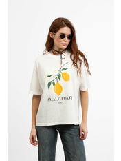 Футболка FUT-251047 Кремовий one size Молочний Кремовий one size