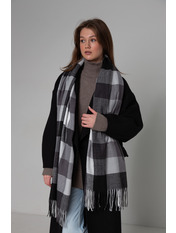 Шарф SH-010123 Сірий Чорний Сіро-чорний