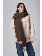 Шарф кашеміровий двохсторонній SH-11021 Коричневий Темно-коричневий