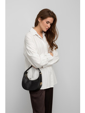 Сумка жіноча з натуральної шкіри з натуральної шкіри SYM-02456 Чорний