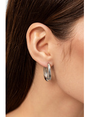 Сережки кільця SER-57 Сріблястий