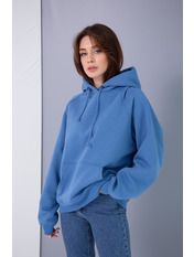Худі вільне однотонне KOF-1120 Синій S