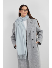 Шарф кашеміровий однотонний SH-3823 Сірий