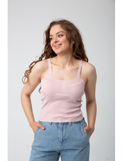 Топ в рубчик FUT-21449 Бежевий one size