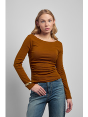 Лонгслів LNG-31401 L Цегляний Коричневий Цегляний L