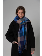 Шарф SH-010123 Бежевий Синій Бежево-синій