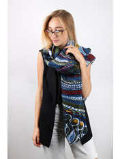 Шарф PK-1822 Синій+чорний Синій