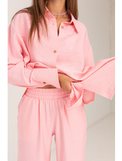 Лляний костюм KT-5793 Рожевий XS/S