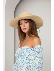 Широкополий капелюх SHL-2214F Білий Молочний