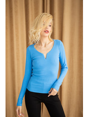 Лонгслів однотонний KOF-5134601 Синій S