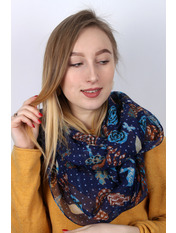 Снуд Манго Синій+чорний Синій яя_90*70