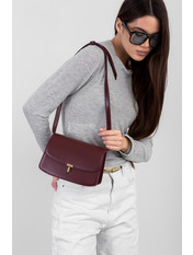 Сумка жіноча з еко-шкіри SYM-25-07 Бургунді Бордовий