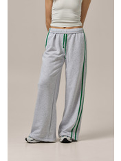 Джогери з трьохнитки BR-620 M/L Меланж + зелений Сірий Меланж + зелений M/L