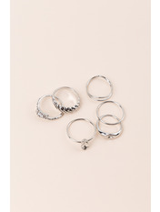 Набір каблучок KOL-CHN-1120-8 Сріблястий