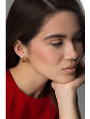 Сережки півкільця SER-13152 Золотистий