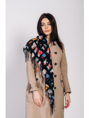 Хустка B-2006-N-1 Чорний яя_101*101