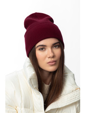 Бавовняна шапка SHP-45661 Бордовий