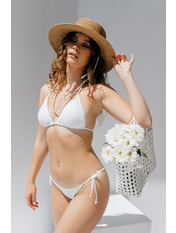 Роздільний купальник на зав'язках KU-5629 Білий L