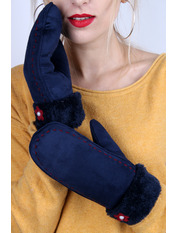 Жіночі варежки Бела Індиго one size Синій