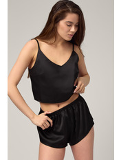 Сатинова піжама  PGM-119 Чорний XS/S Чорний  XS/S