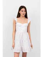 Сукня бавовняна напівприталена PLA-106 M Молочний Молочний 2 Молочний 2 M