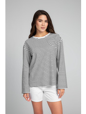 Лонгслів LNG-202342 one size Білий Білий + чорний Білий + чорний one size