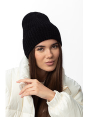 Велюрова шапка SHP-45610 Чорний