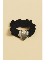 Резинка для волосся REZ-0001 Чорний+сріблястий Чорний