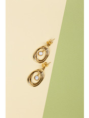 Сережки підвіски SER-DM-171 Золотистий