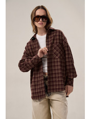 Сорочка в клітинку  RA-169 M/L Бордовий + жовта клітинка Бордовий Бордовий + жовта клітинка M/L