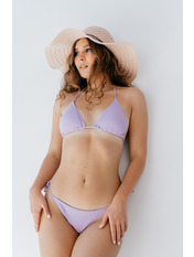 Роздільний купальник на зав'язках KU-5629 Фіолетовий Ліловий S