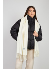 Шарф кашеміровий однотонний SH-3823 Молочний