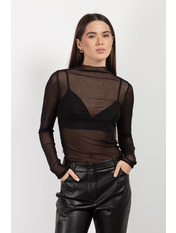 Лонгслів LNG-251076 S Чорний Чорний S