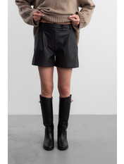Шорти з еко-шкіри BR-1227 XS Чорний Чорний XS