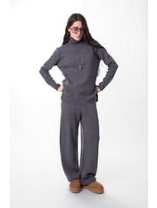 Трикотажний костюм KT-16009 one size Сірий Антрацит Антрацит one size