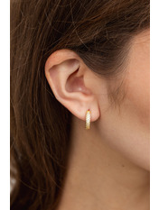 Сережки кільця SER-12967 Золотистий