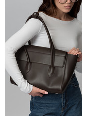 Сумка жіноча з еко-шкіри SYM-25-60 Шоколадний Коричневий