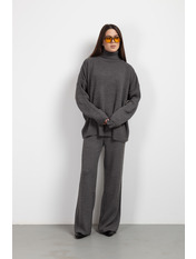 Трикотажний костюм KT-4713 one size Сірий Антрацит Антрацит one size