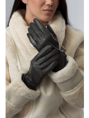 Шкіряні рукавиці RUK-54kh-1 Сірий 6,5 Темно-сірий Темно-сірий 6,5