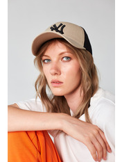 Бейсболка BK-1111 Чорно-бежевий 57-58 Бежевий Чорний