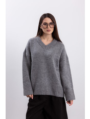 Светр вільний KOF-47681 one size Сірий Антрацит Антрацит one size