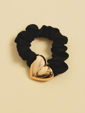 Резинка для волосся REZ-0001 Чорний+золотистий