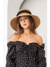 Капелюх слауч SHL-2206F Коричневий Капучино