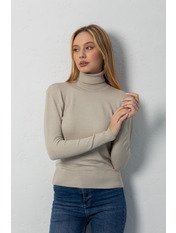 Водолазка з коміром приталена GO-013 Сірий one size