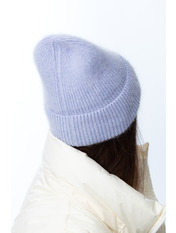 Ангорова шапка SHP-F-49009 Фіолетовий Лавандовий