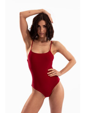 Суцільний купальник без застібки KU-1015 L Червоний Червоний L