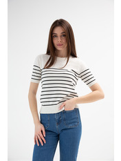 Футболка трикотажна FUT-10005 Молочний Чорний Молочно-чорний one size